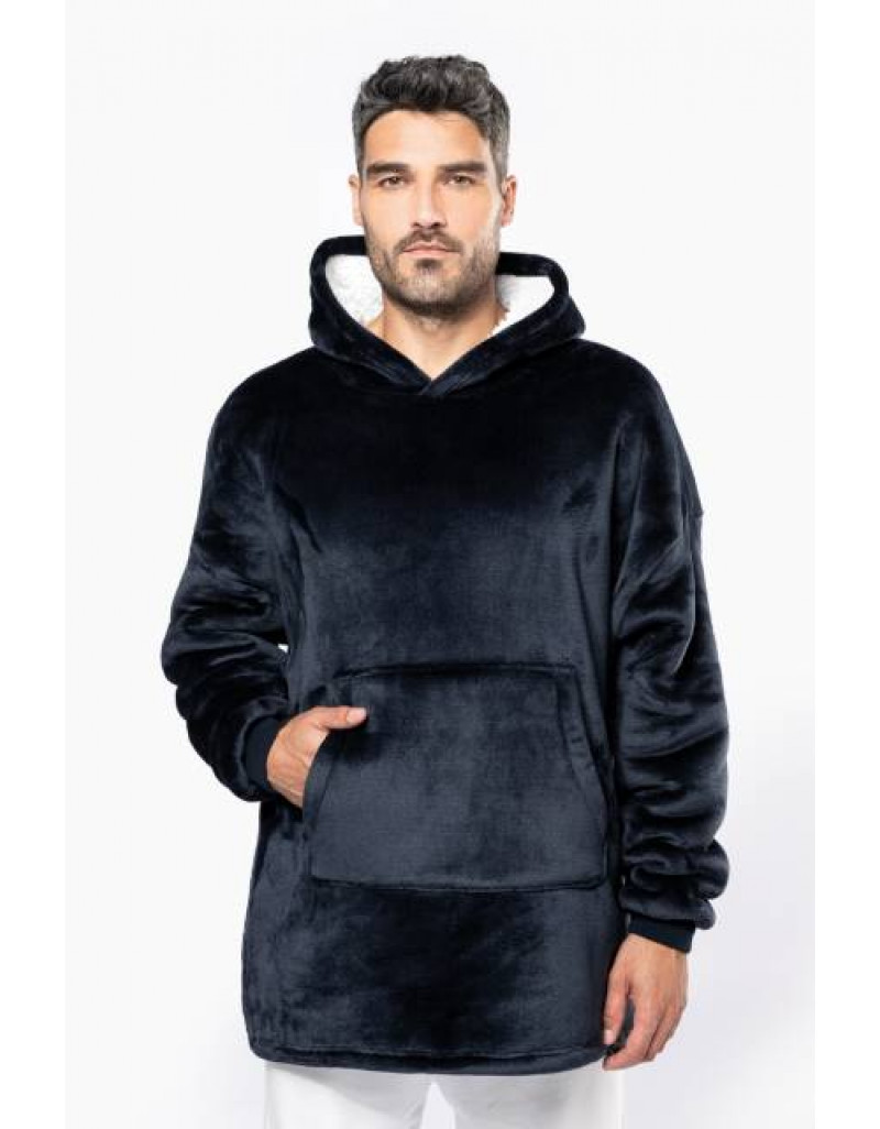 Pulover cu glugă din sherpafleece pentru casă